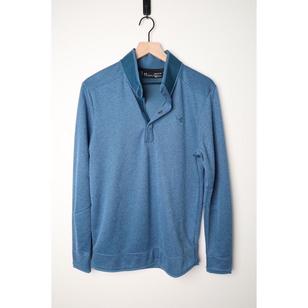 Under Armour ColdGear Golf Men's Blue Long Sleeve Golf Sweater Medium